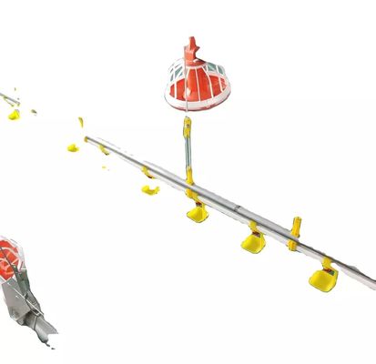 HX家禽農業機械0.75KW D45ブロイラーパン給餌システム